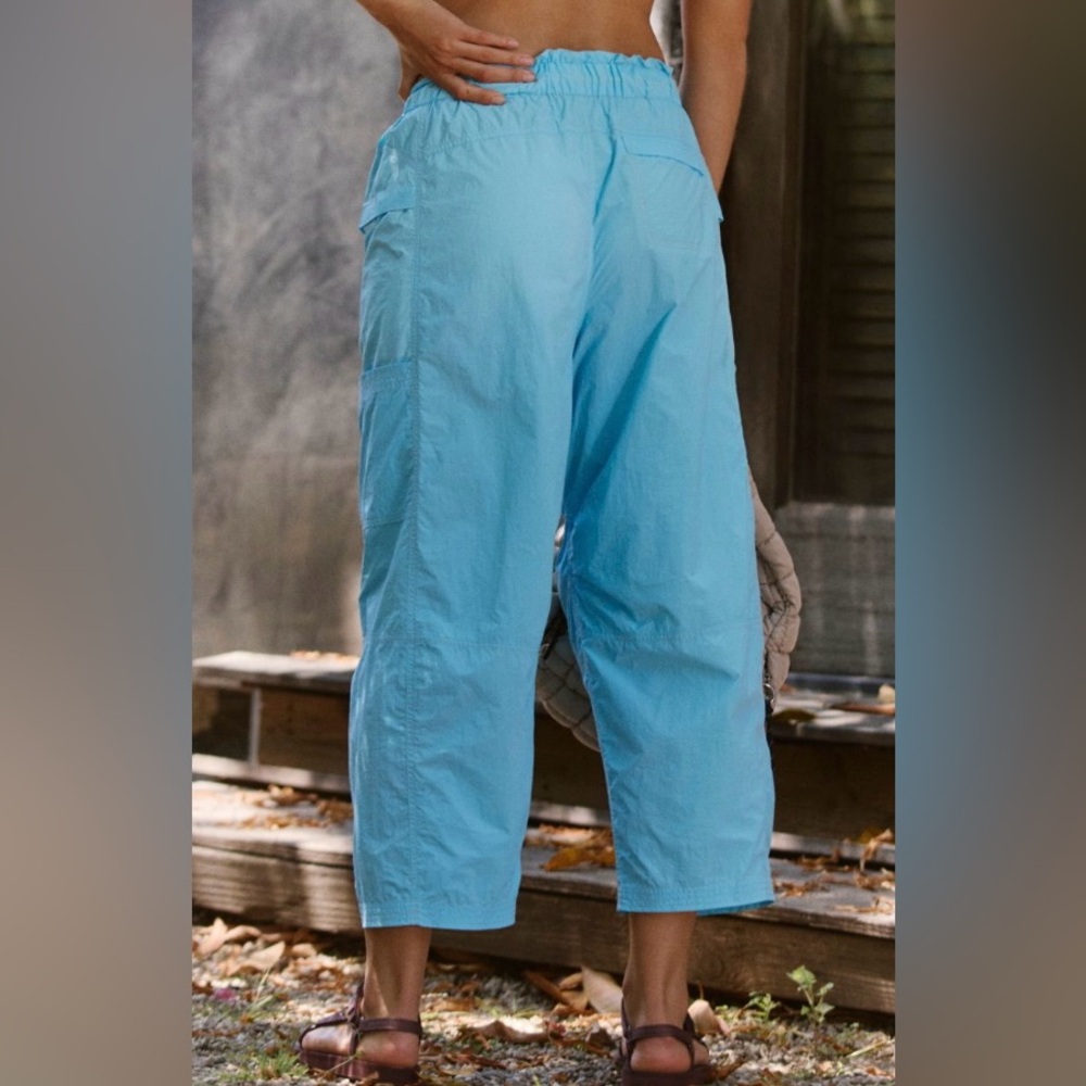 Free People Movement ~ In The Wild Pants ~ NWT Sz: S Color: Santorini/Blue Sea - Picture 8 of 12
